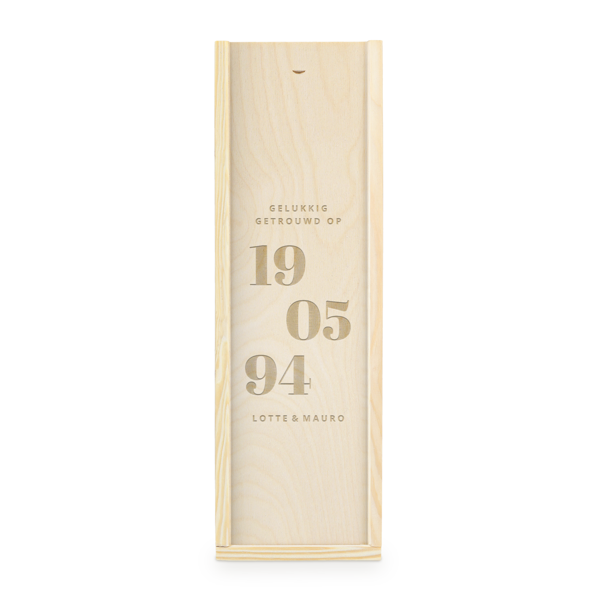 Luxe wijnkist graveren - Magnum