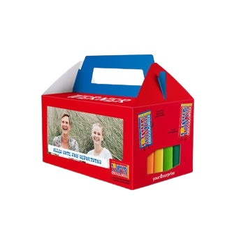 Personalisierte Geschenkbox mit 6 Tony's Chocoloney Tafeln