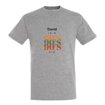 Personalised T-shirt men - Grey
