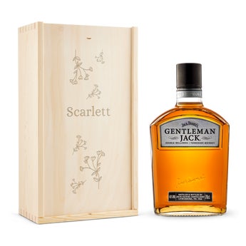 Gentleman Jack whisky in engraved case