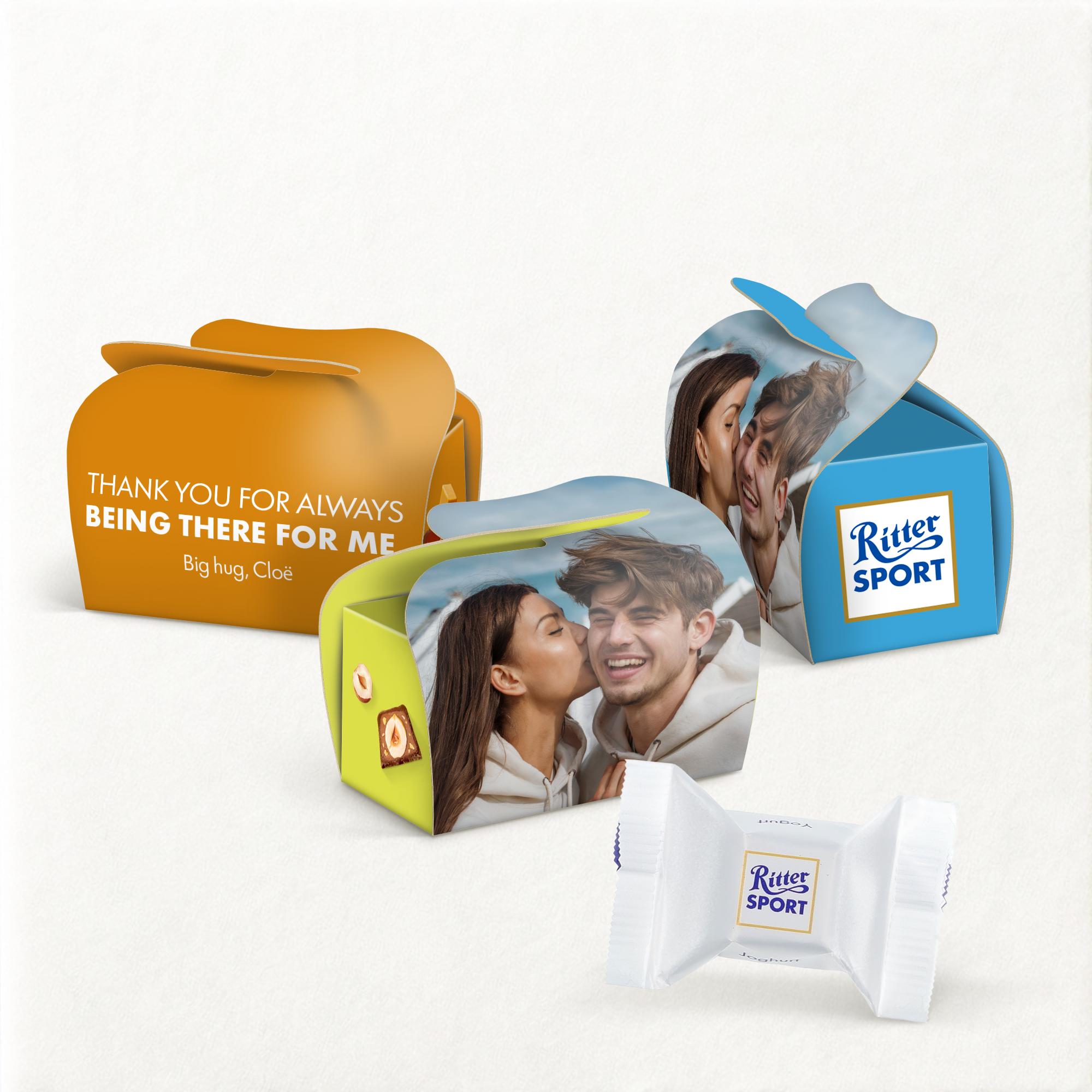 Personoidut Ritter Sport mini -herkut