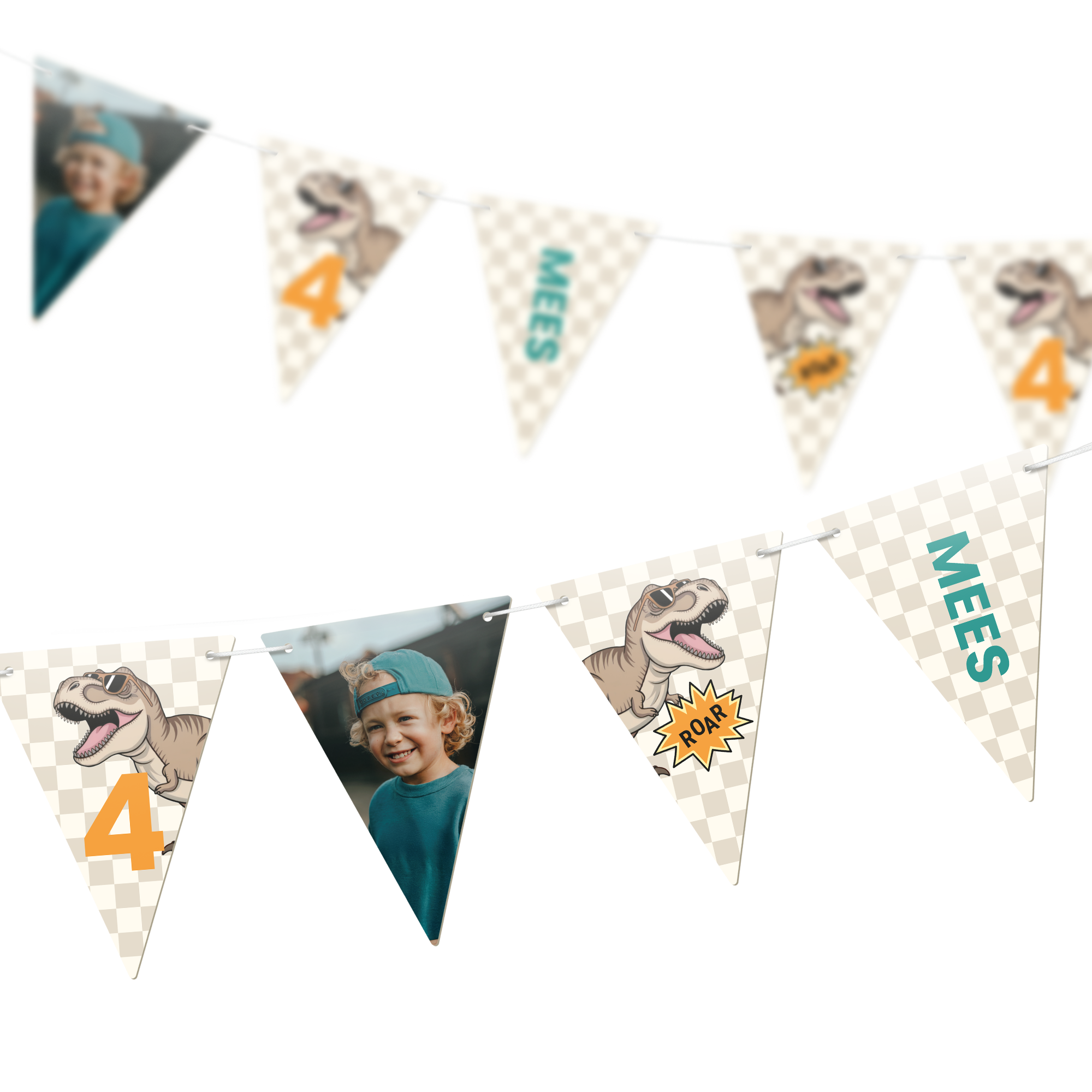 Slingers bedrukken - Driehoekjes - M - 10m