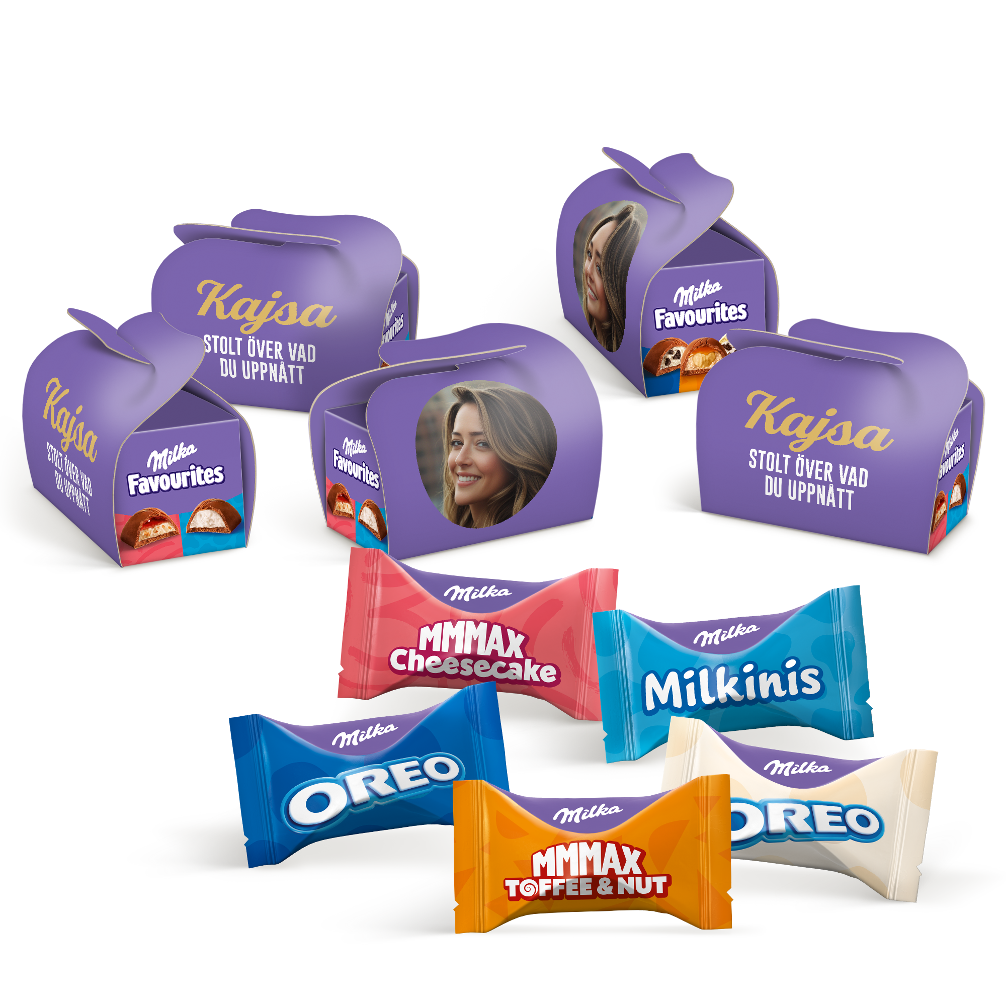 Milka Favourites multipack-gåvor – personliga