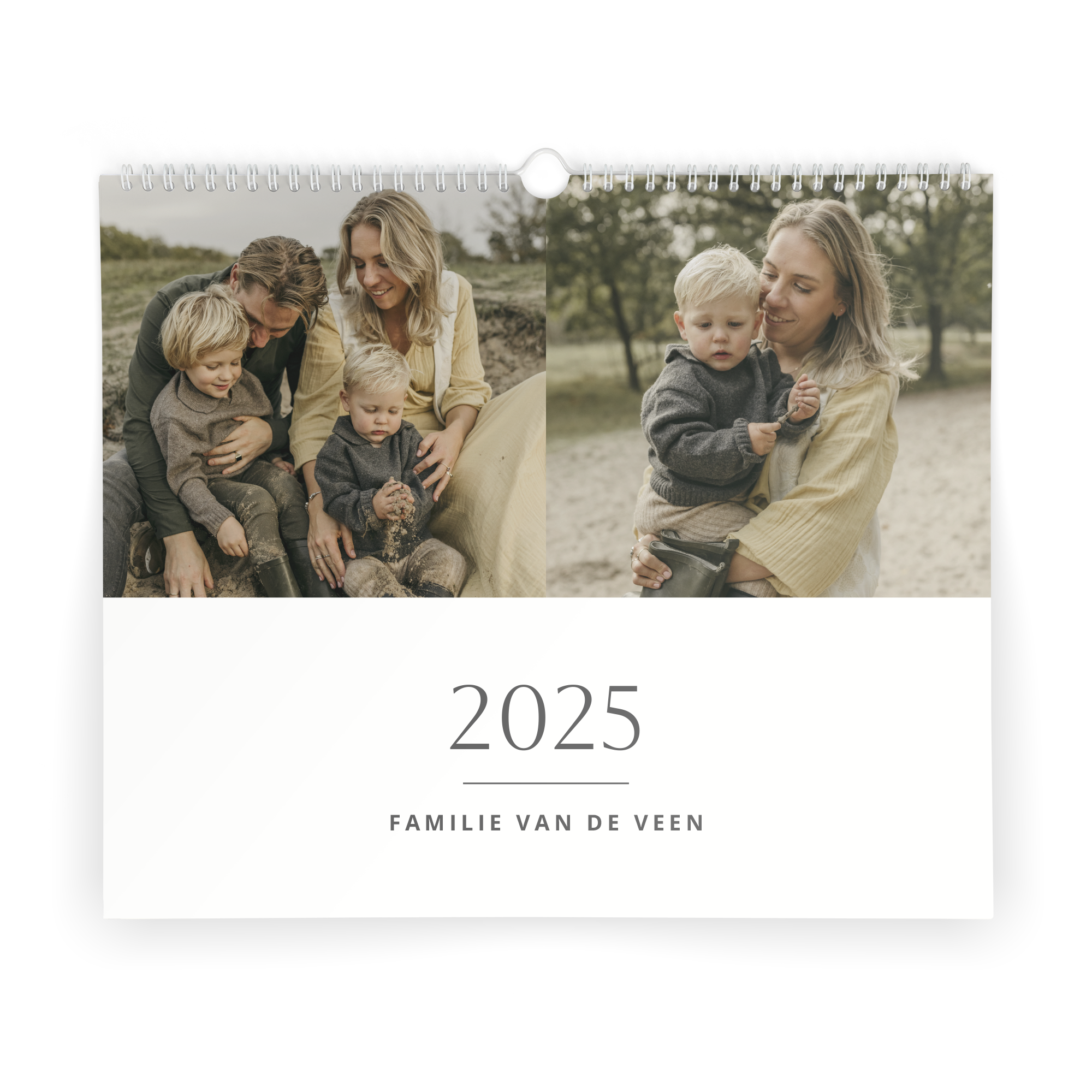 Gepersonaliseerde jaarkalender 2025 - Liggend - XL 