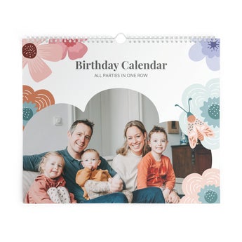 Kalendarz urodzin - poziomy