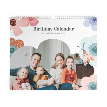 Kalendarz urodzin - poziomy