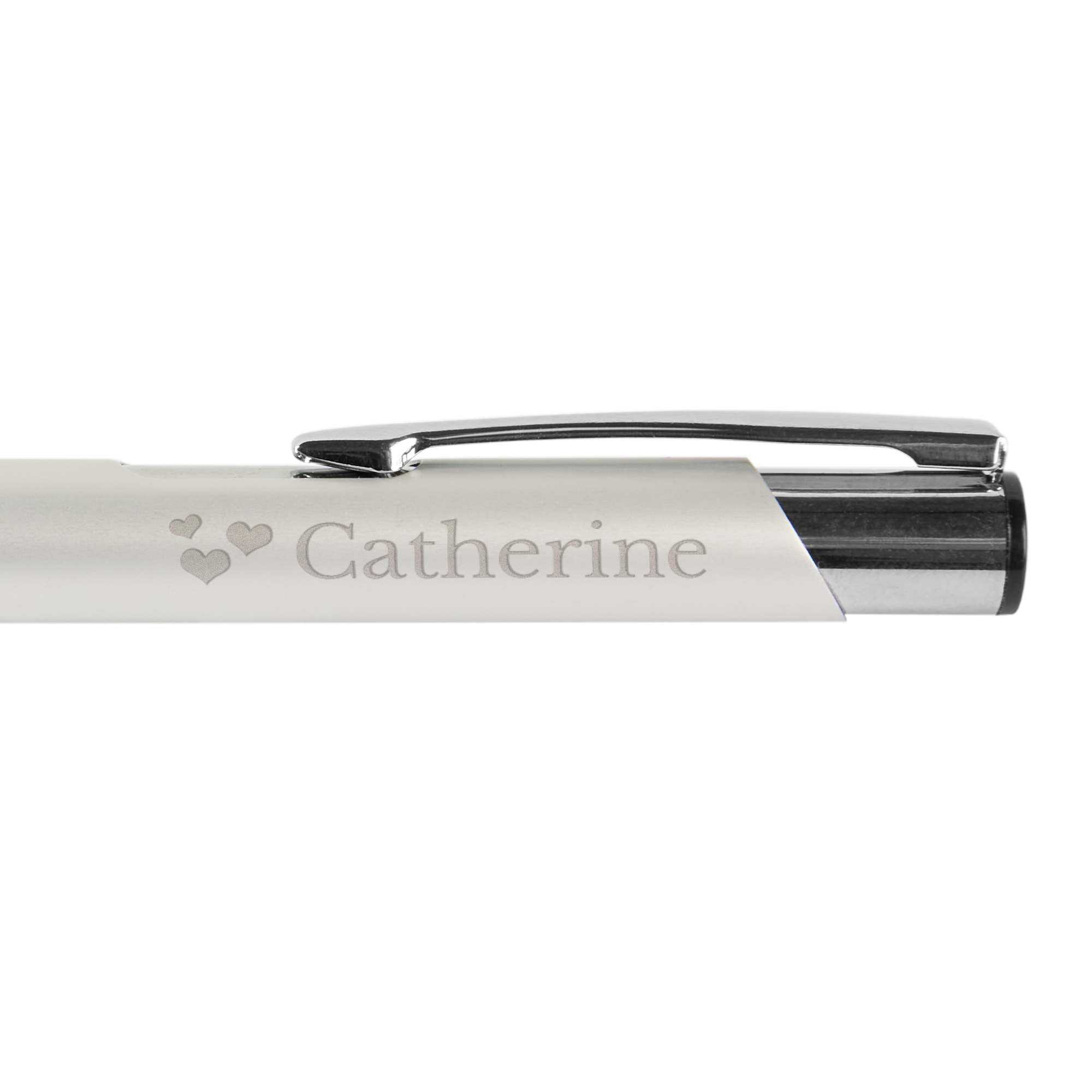 Personalised pen - Viva - Tess - Ballpoint - Engraved - Silver - Right-handed