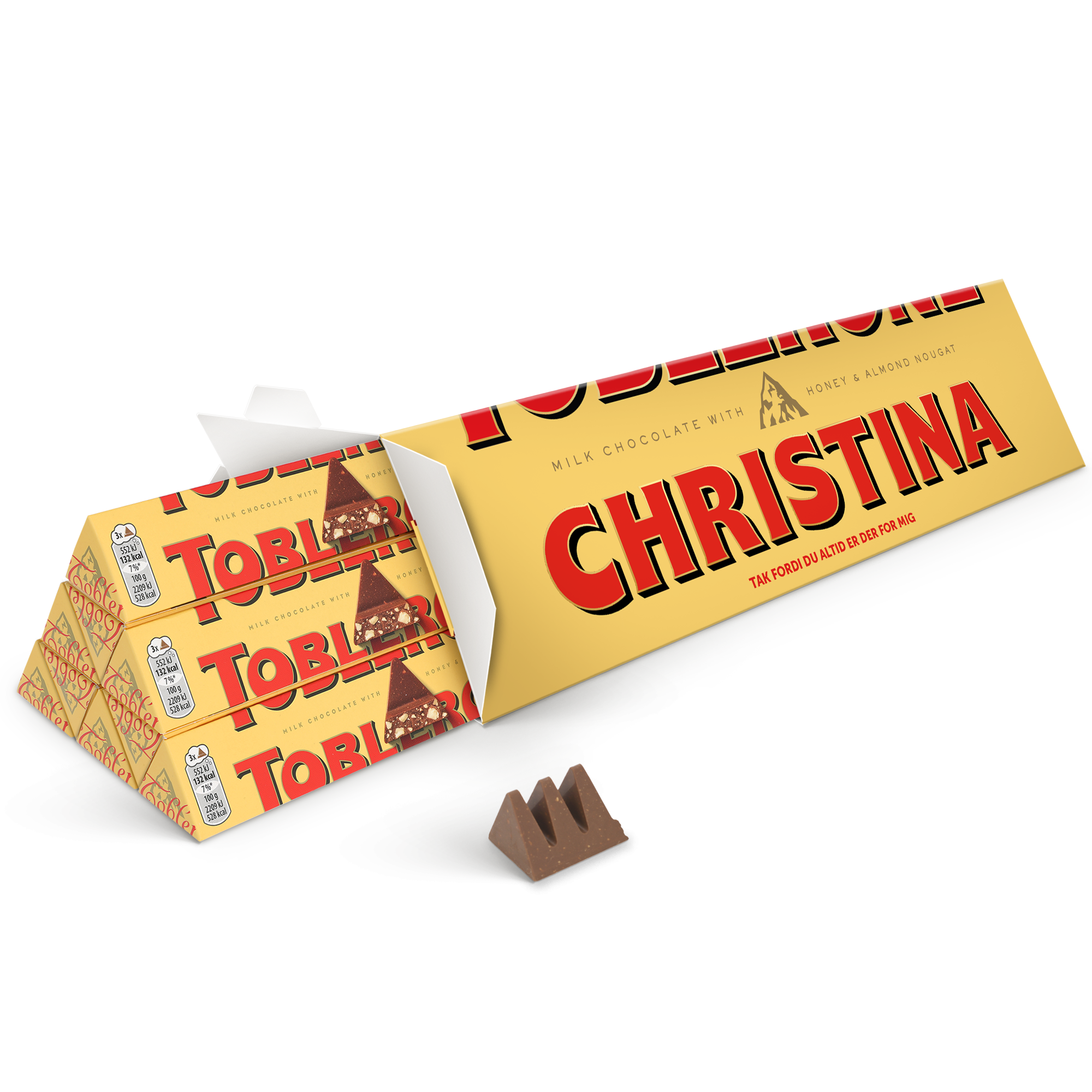 Toblerone med navn