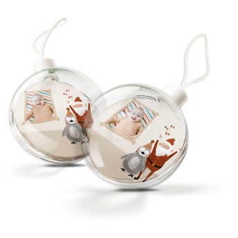 Baby's eerste kerstbal (2 stuks)