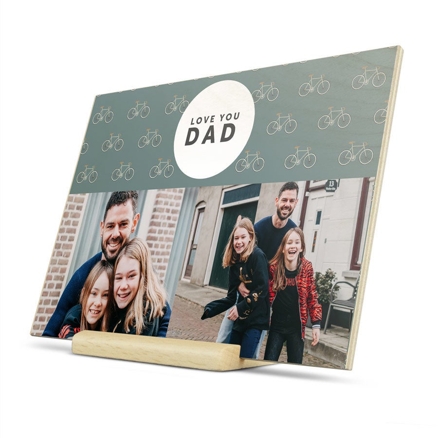 Personalised greeting card - Wood - Father's Day - Landscape