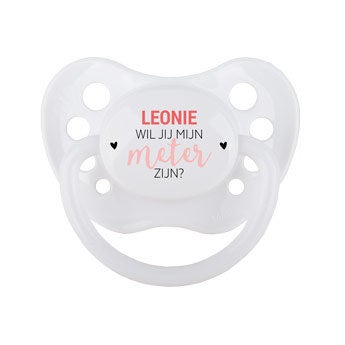 Meter speen met naam - Wit