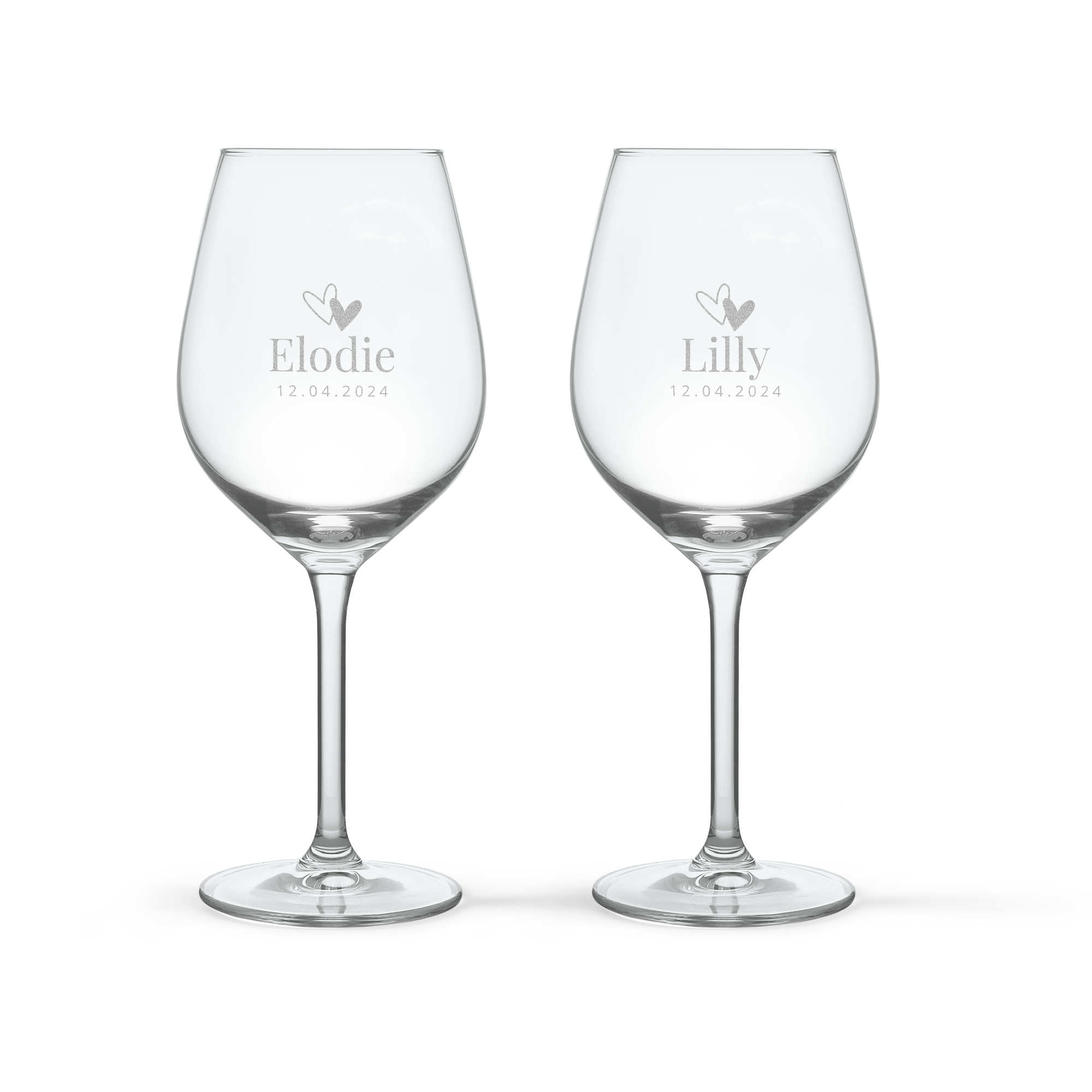 Verres à vin blanc personnalisés (2 pièces)
