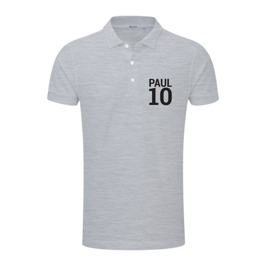 Camisa polo personalizada - Homens - Cinza - S