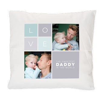 Father's Day cushion - White