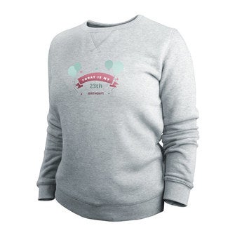 Brugerdefineret sweatshirt - Kvinder - Grå - L