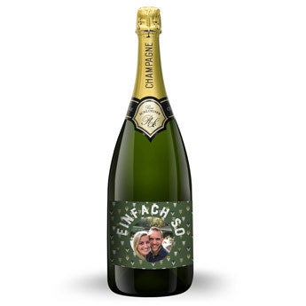 Champagner personalisieren - bedrucktes Etikett - Rene Schloesser Magnum (1500ml) 