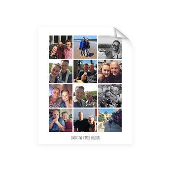 Papa en ik - Foto collage poster (40x50)