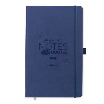 Caderno com nome - azul
