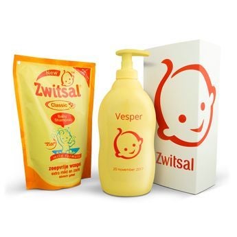 Zwitsal geschenkset - Iconische fles met naam