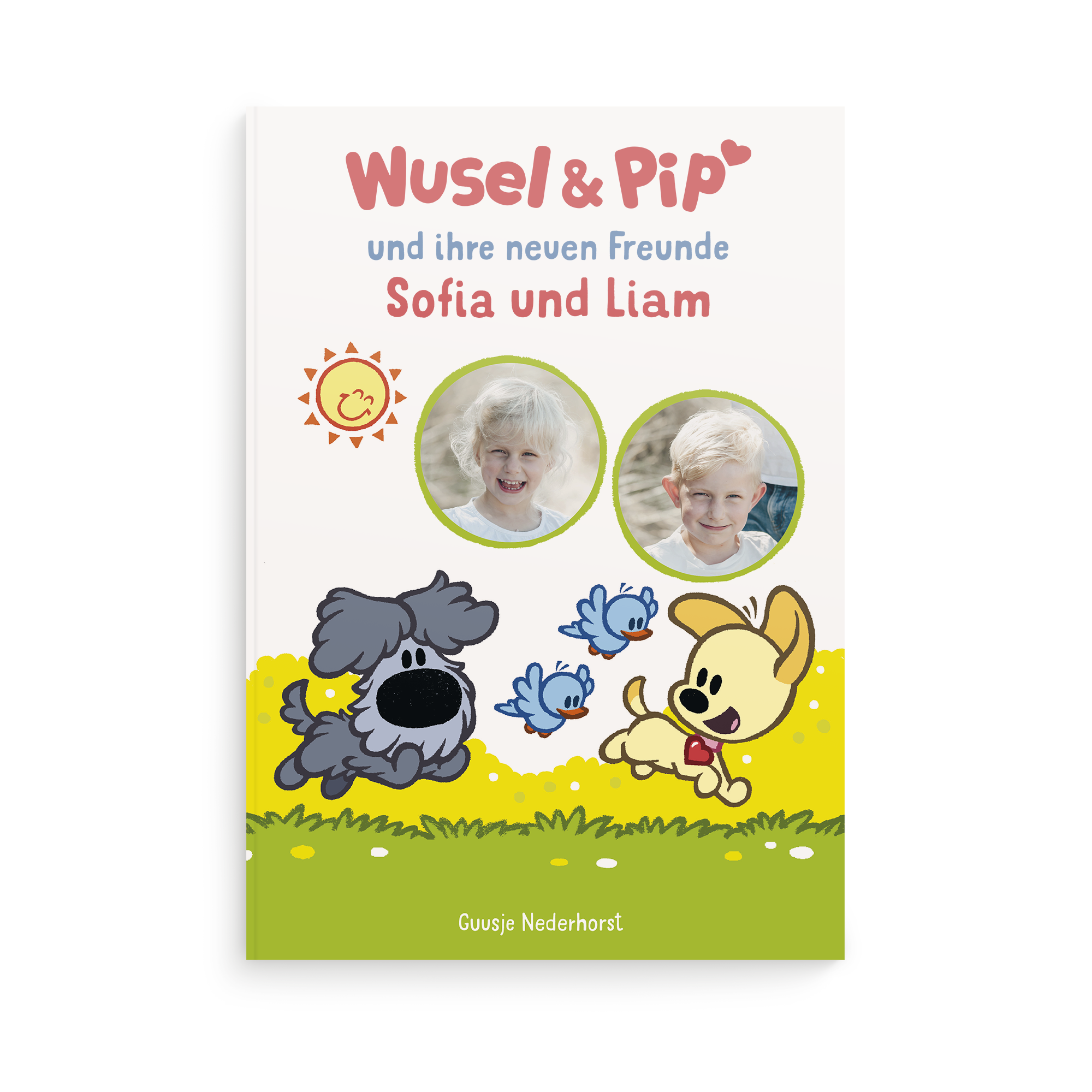 Personalisiertes Kinderbuch Geschwister/Zwillinge - Wusel & Pip und ihre neuen Freunde - XL Hardcover