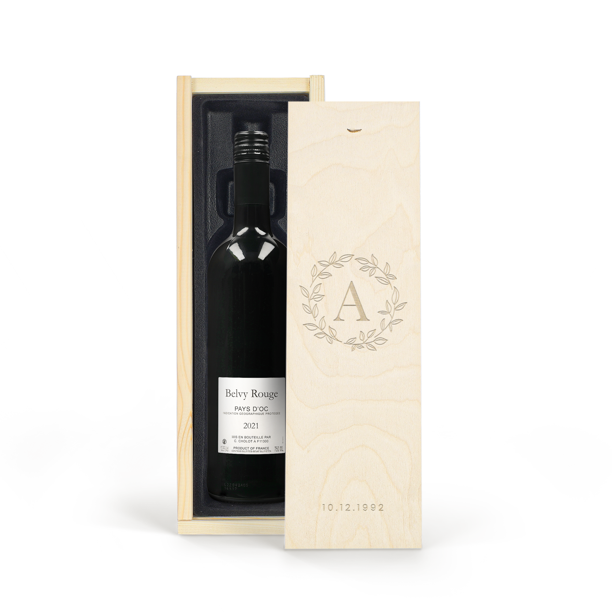 Personalizowane czerwone wino Belvy