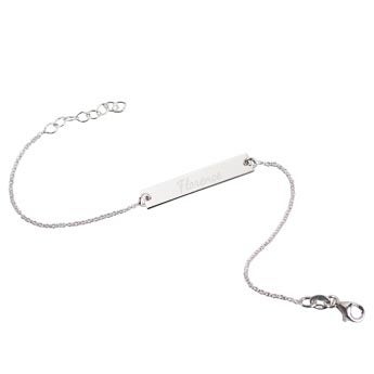 Gourmette femme argent - Prénom gravé