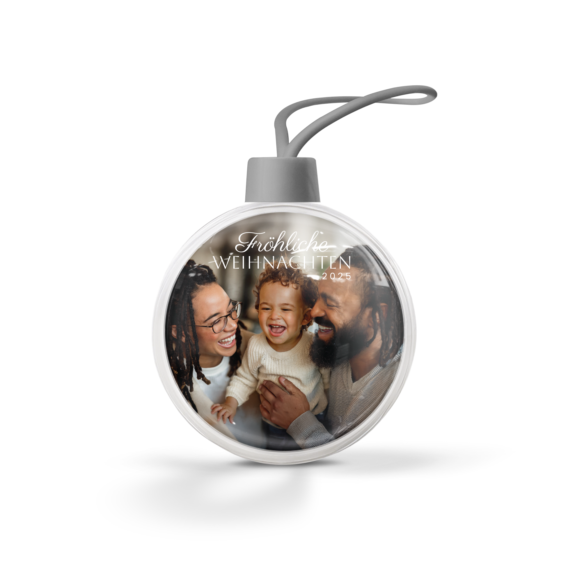 Weihnachtskugel mit Foto - Transparent (1 Kugel)