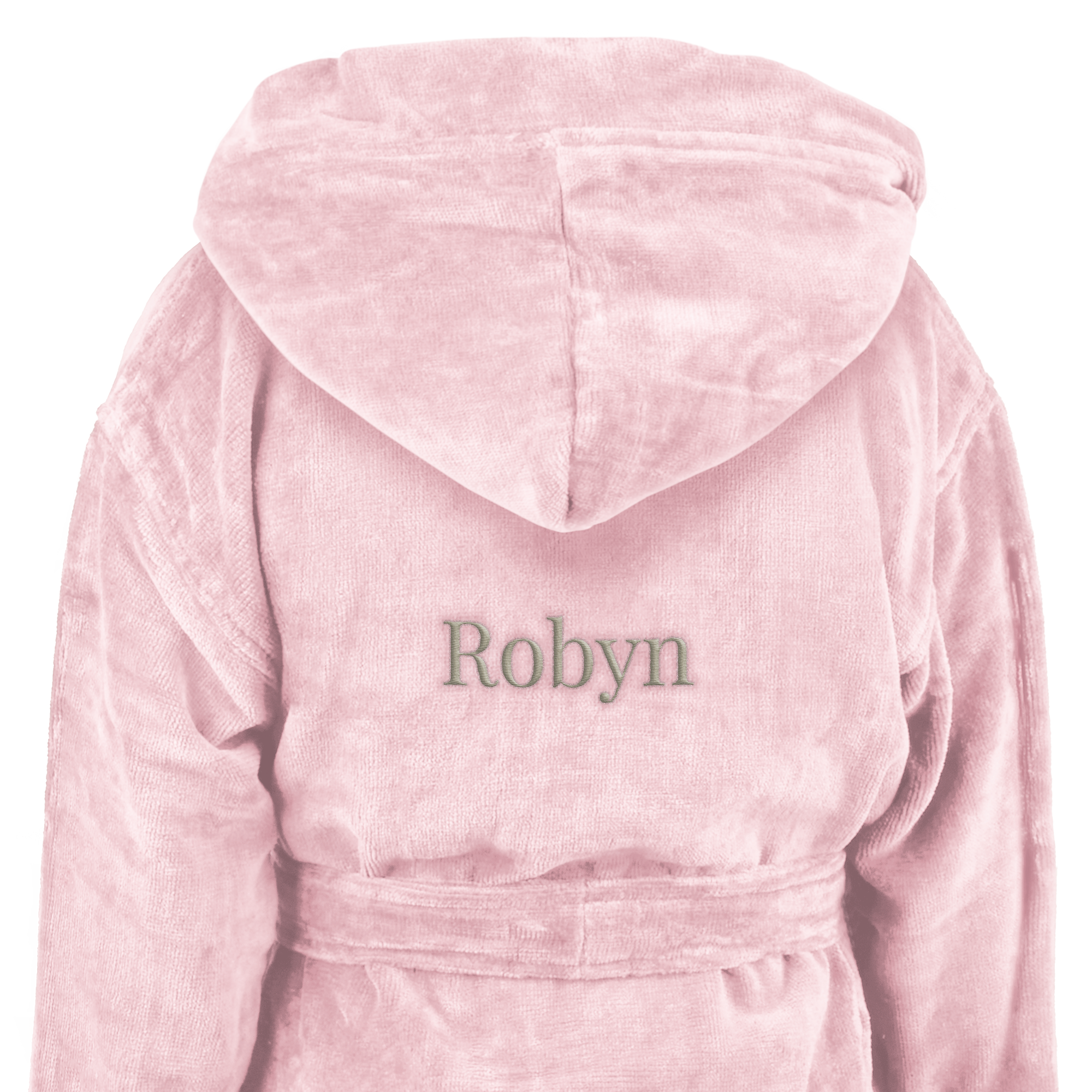 Kinderbadjas met naam - Roze - 6/8 jaar