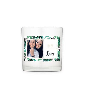 Vela em vidro - personalizada