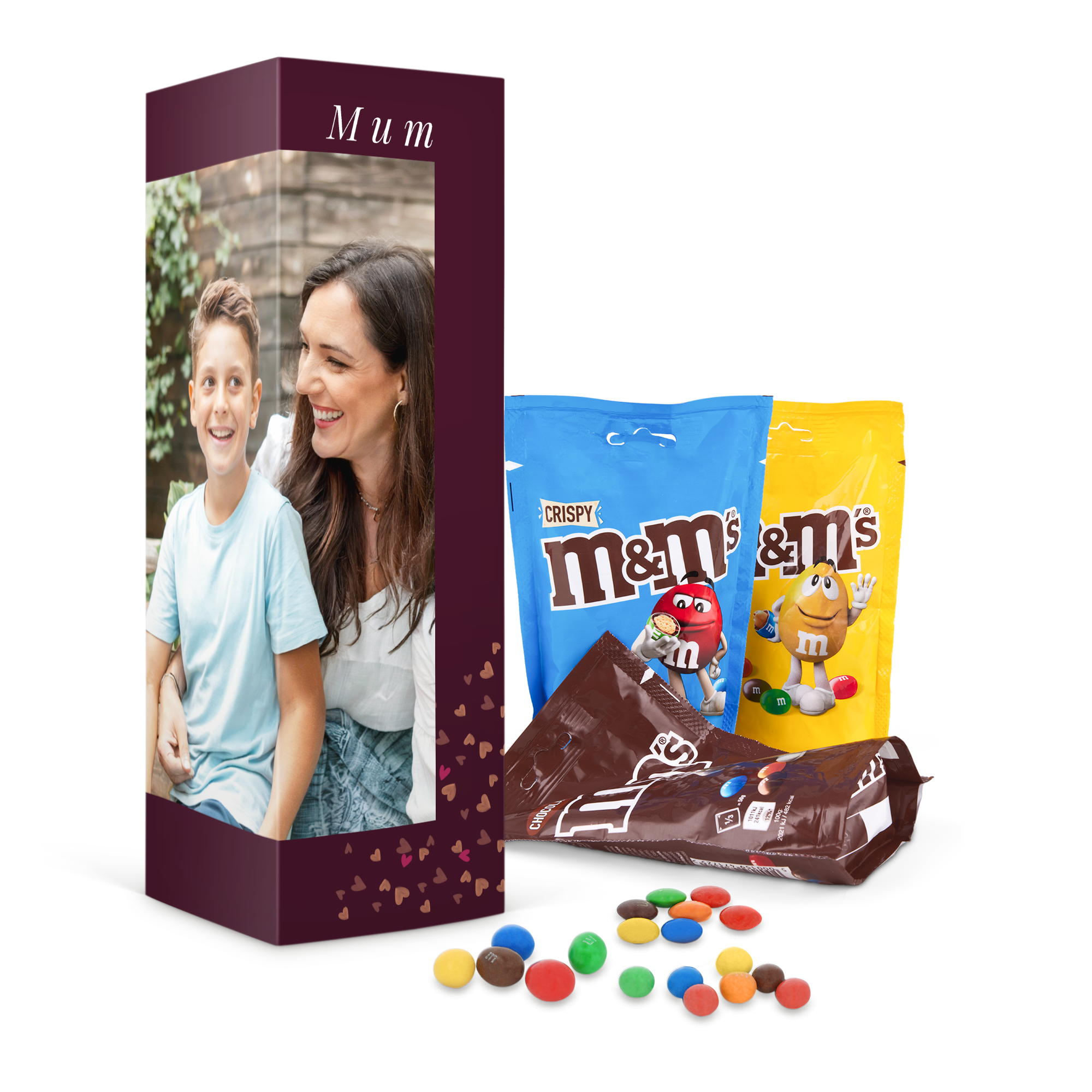 M&M's in personalised gift box