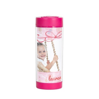 Personalised water bottle for kids - Pink