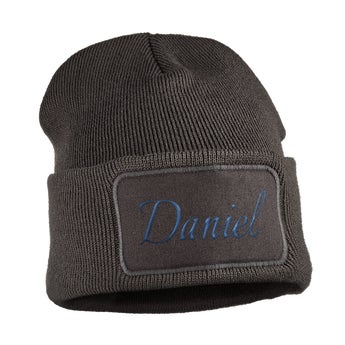 Embroidered beanie - Grey