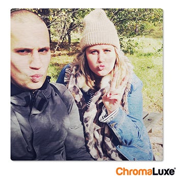 Chromaluxe Aluminium photo - Brushed - 30x30cm