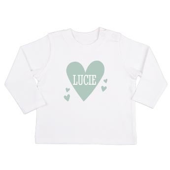 T-shirt bébé - Manches longues - Blanc - 62/68