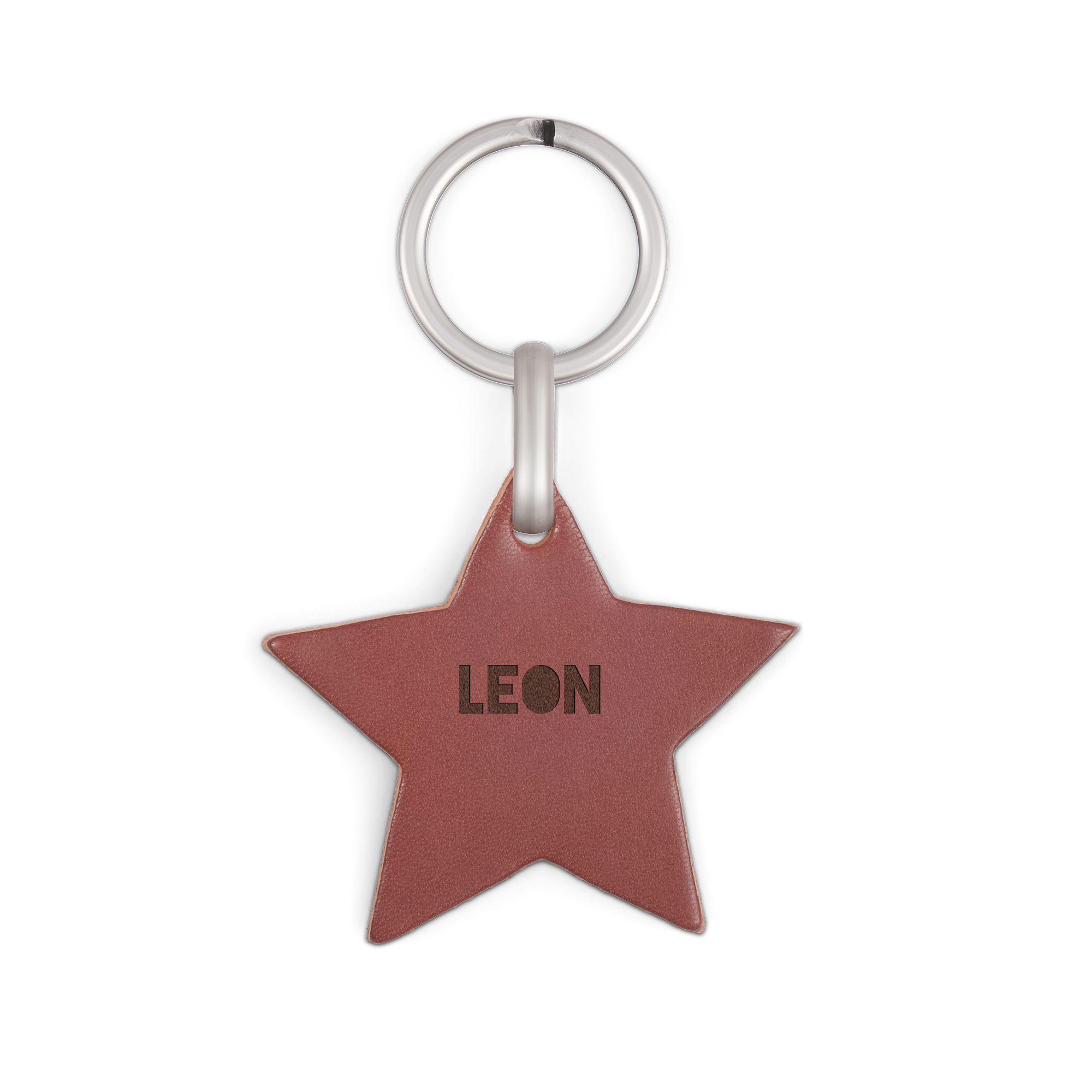 Porta-chaves de couro personalizado - Star