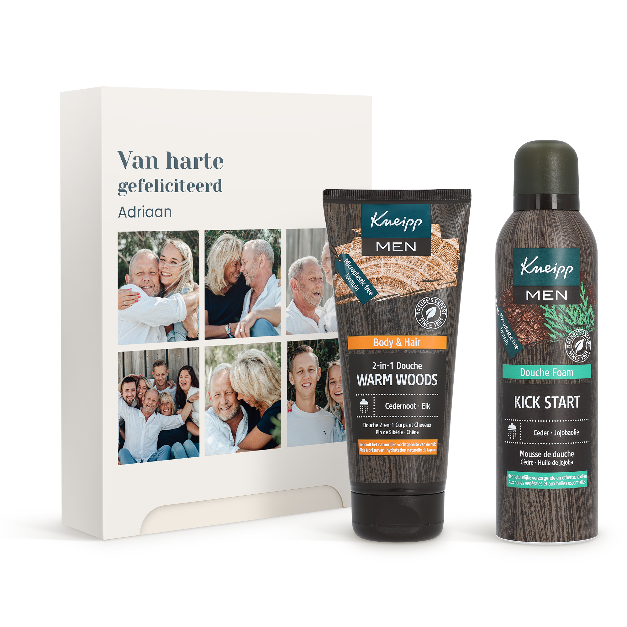 Gepersonaliseerde Kneipp Man set gift box - Eigen design