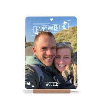 Houten valentijnskaart - Verticaal