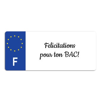 Plaque d'immatriculation