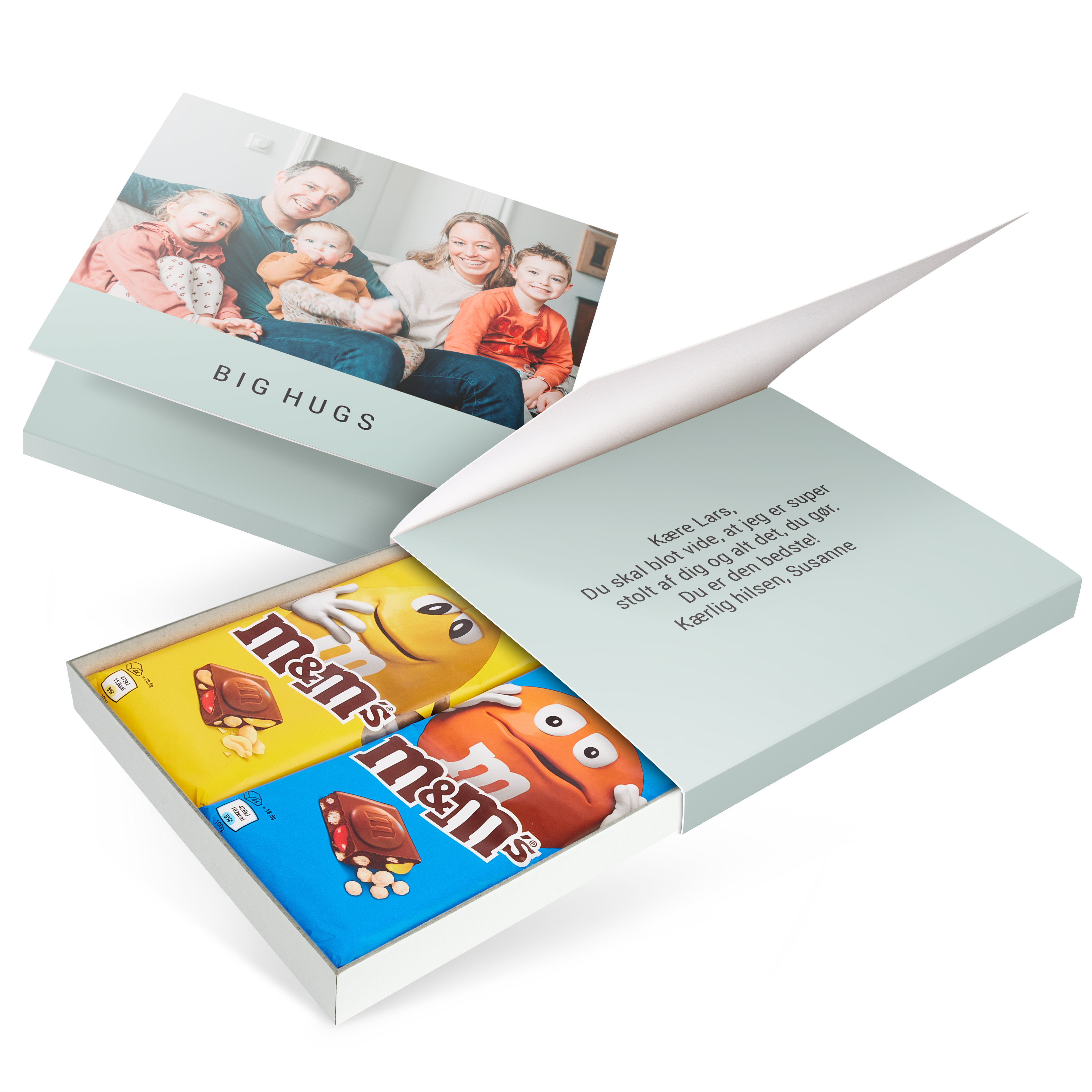 Personlig M&M's-gaveæske – Generel – 2 barer