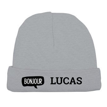 Bonnet de naissance - Gris