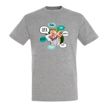 Opa T-Shirt bedrucken - Grau - XXL