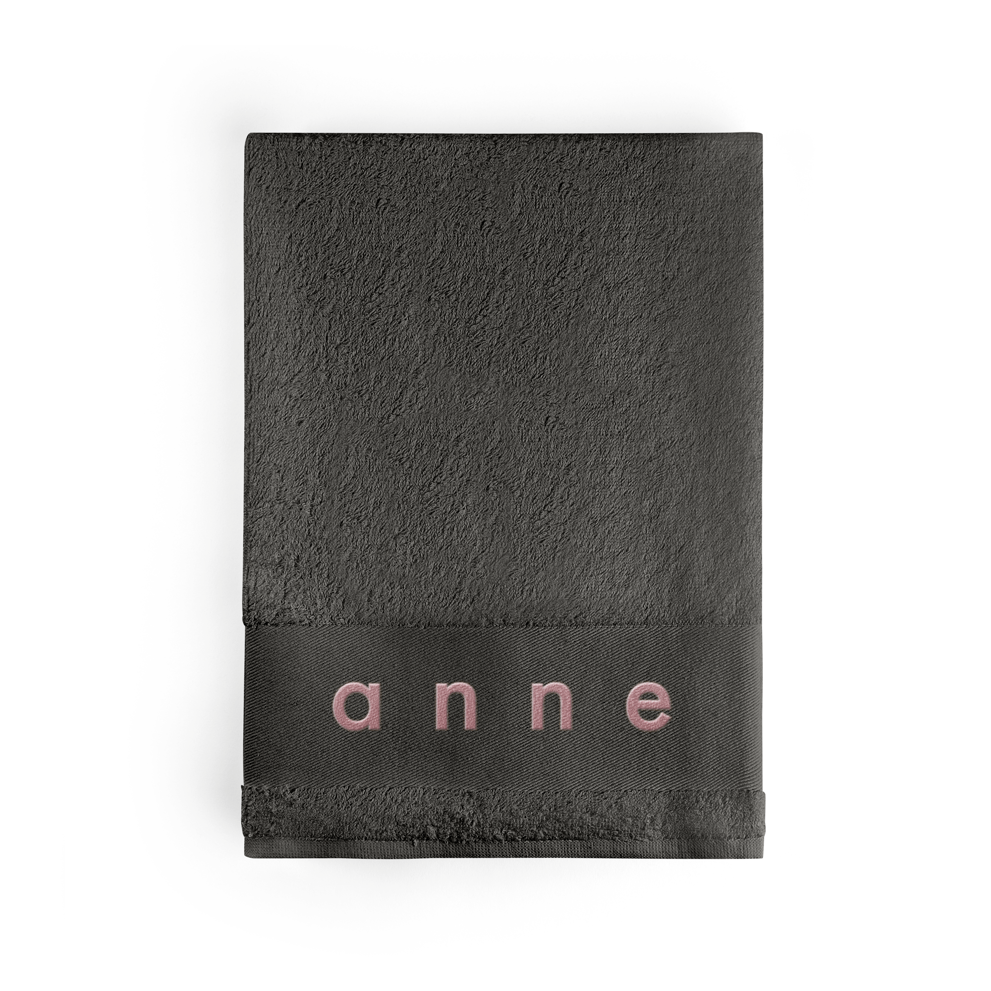 Handtuch mit Namen - Antrazit
