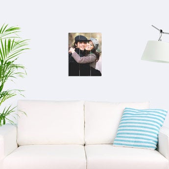 Photo on wooden planks