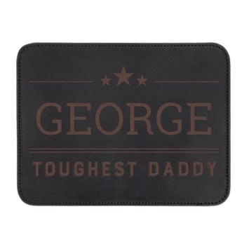 Personalised Mouse Mat - Leather - Brown