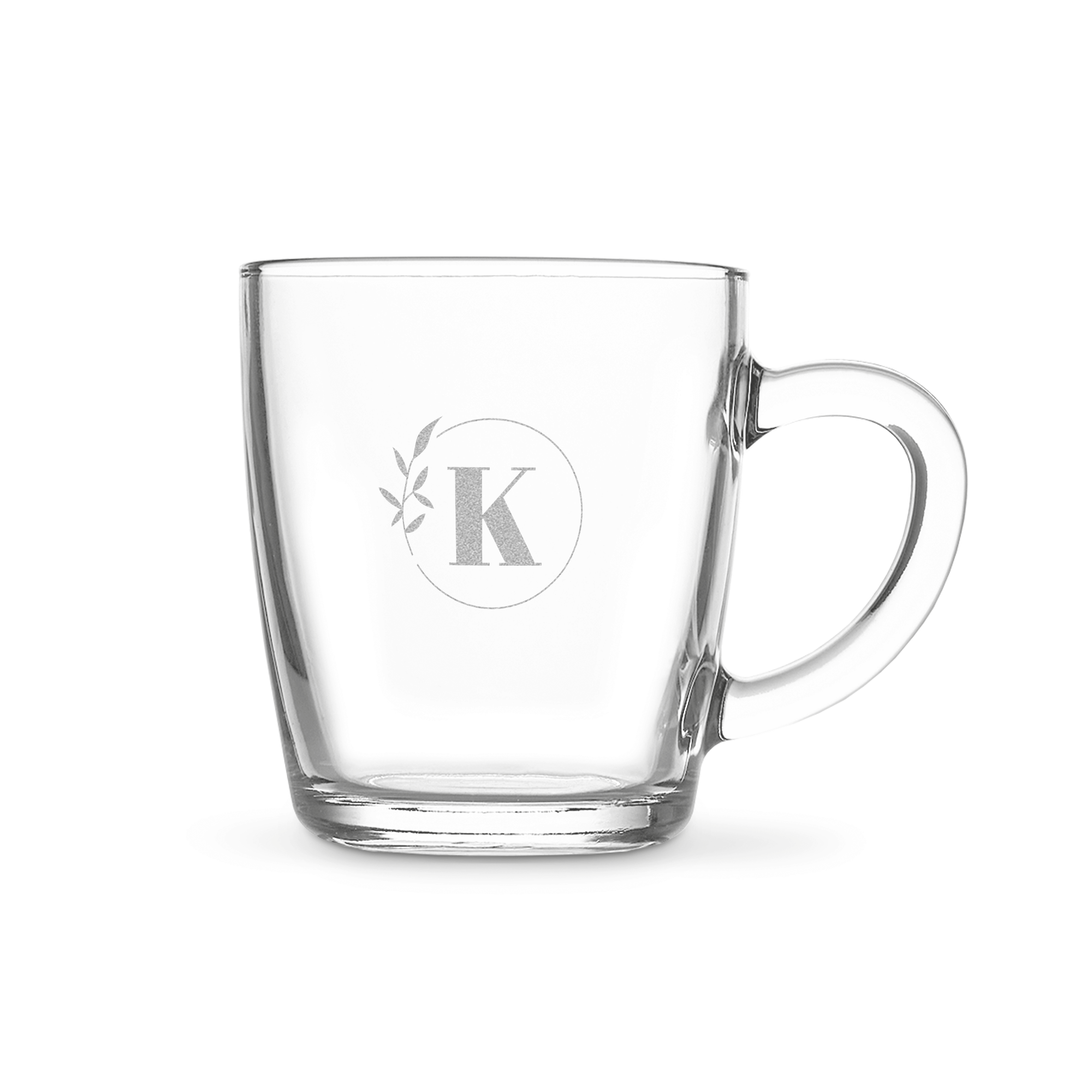 Personalised glass mug - 4 pcs - Engraved