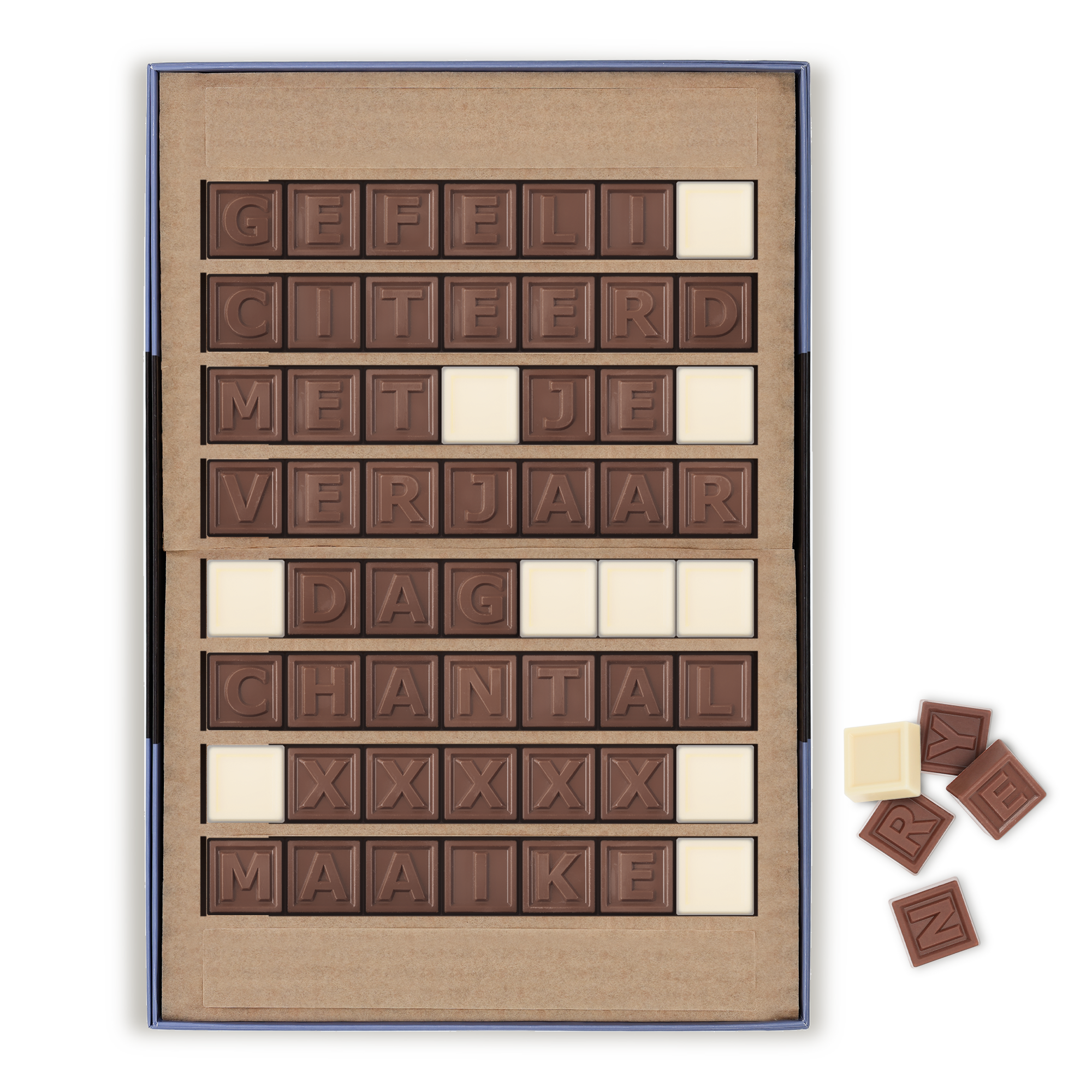 Chocotelegram met persoonlijke boodschap - 56 letters