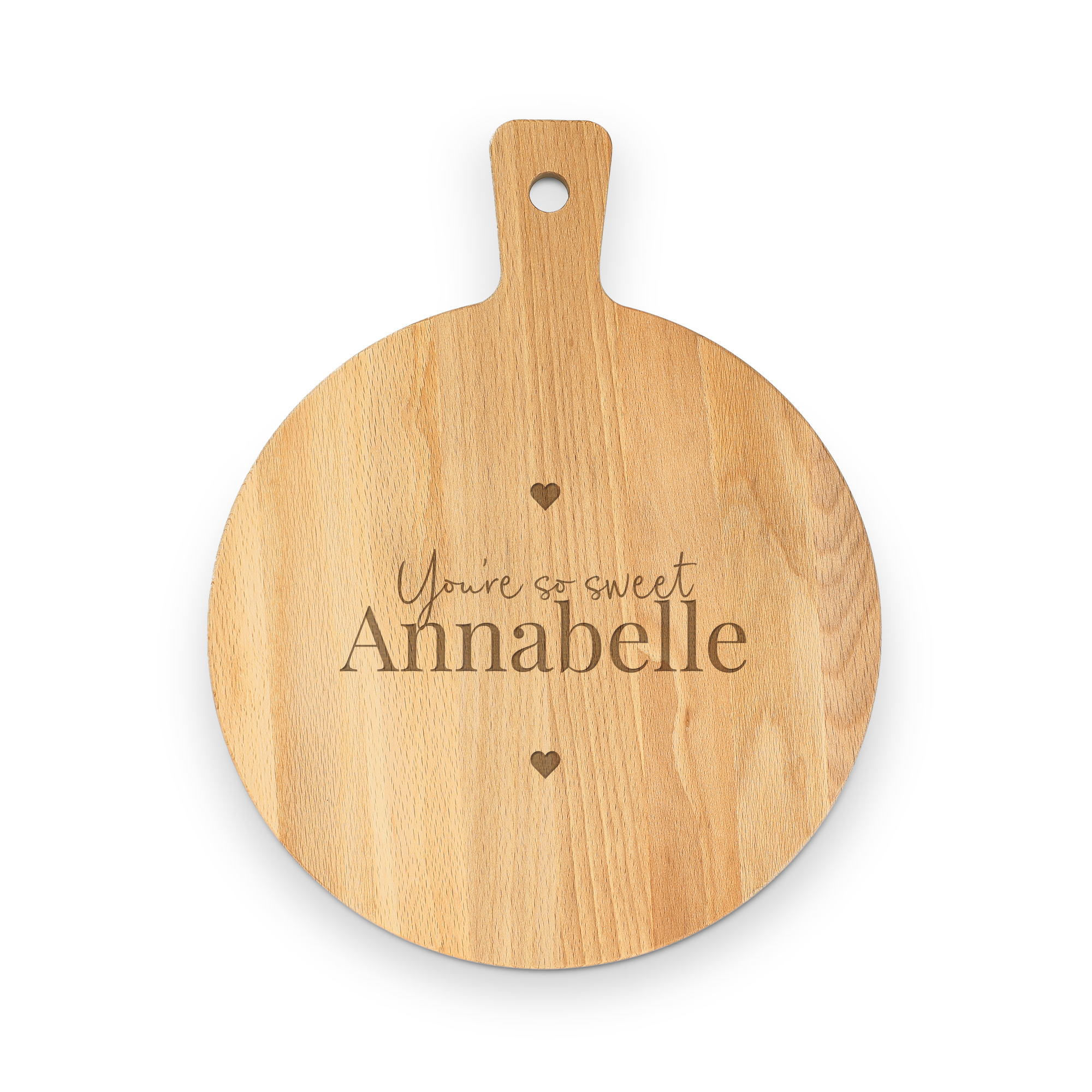 Engraved wooden serving platter