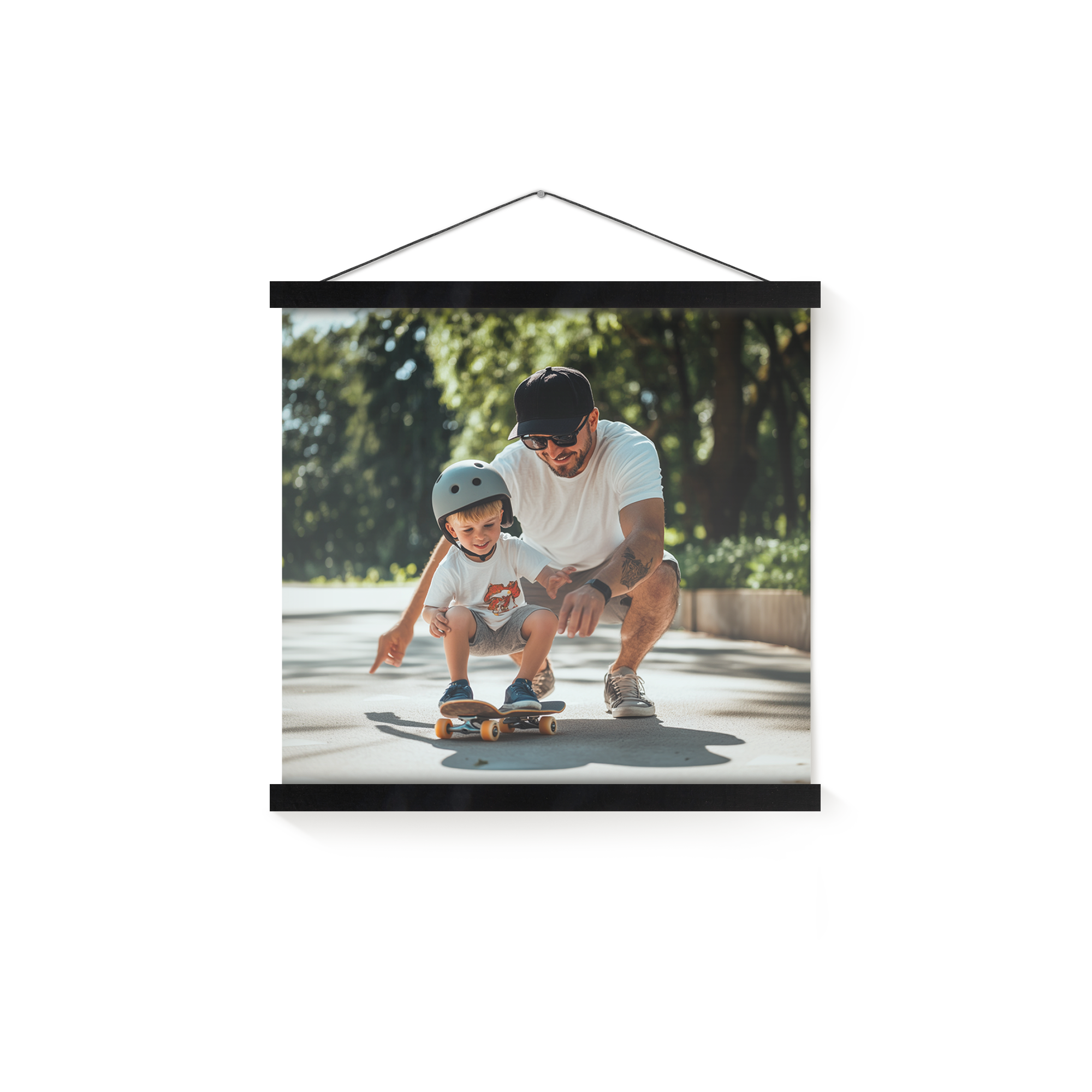 Póster personalizado com suporte preto- 40x40