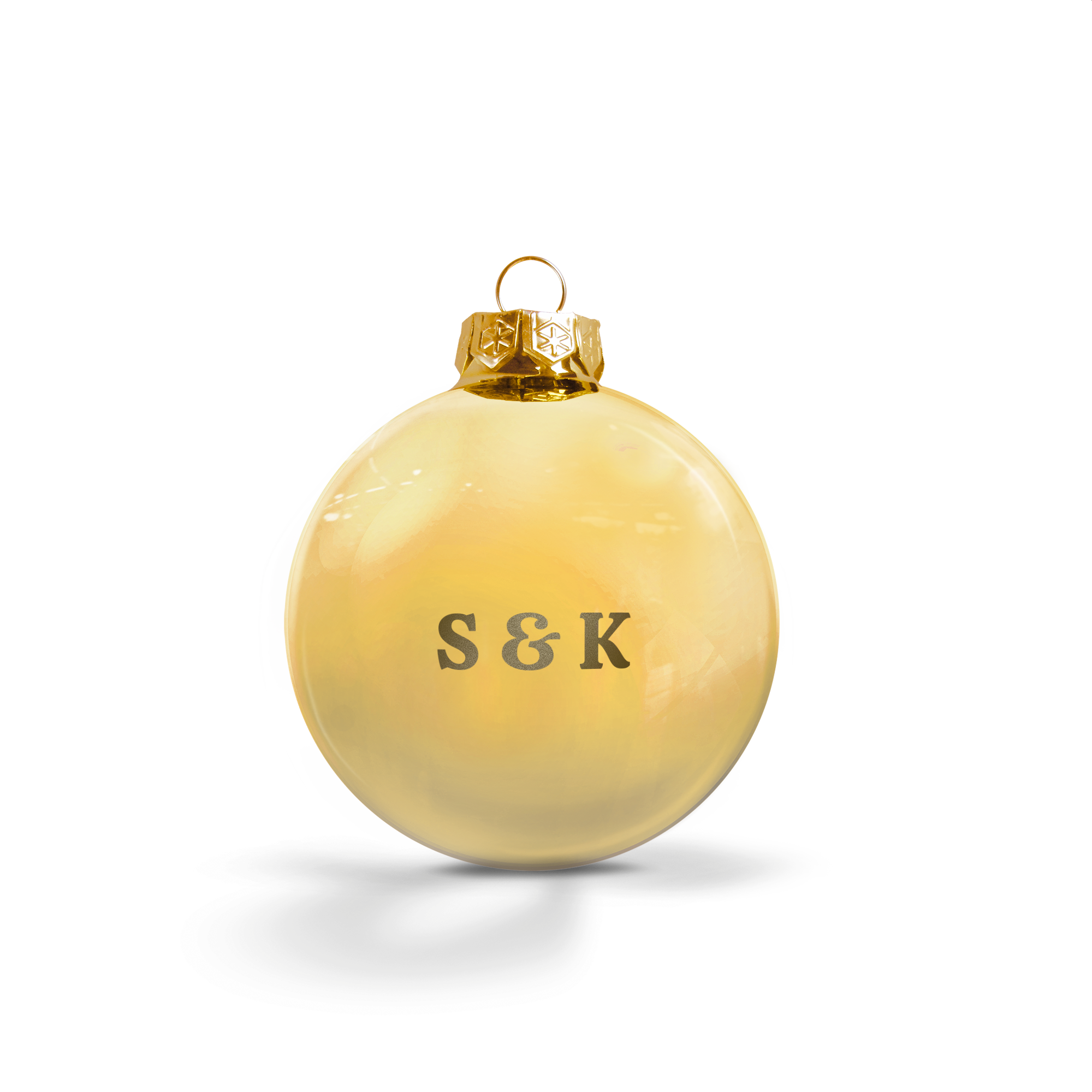 Weihnachtskugel mit Namen - Gold (4 Stück)