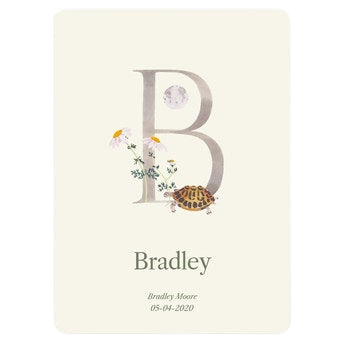 Personalised Milestone® baby poster - Letter